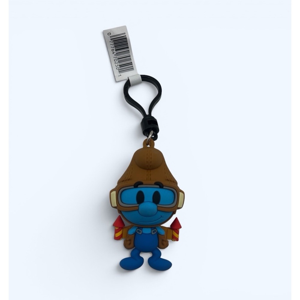 Smurfs 3D Foam Bag Clip Series 1 Blue Smurf
